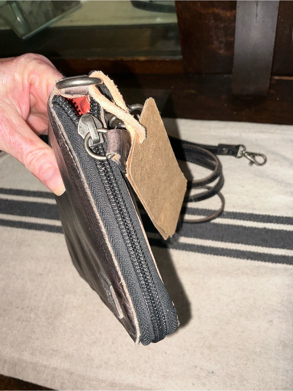 Nwt Bed Stu Templeton Black Indie Red Rustic Crossbody Bag Wristlet Wallet 189 — image 8 of 8